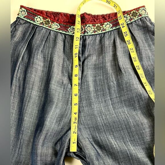 Desigual Embroidery/Sequences Wide Leg Cropped Pants - Picture 12 of 13